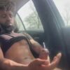 Masturbating in my car and swallowing my own cum