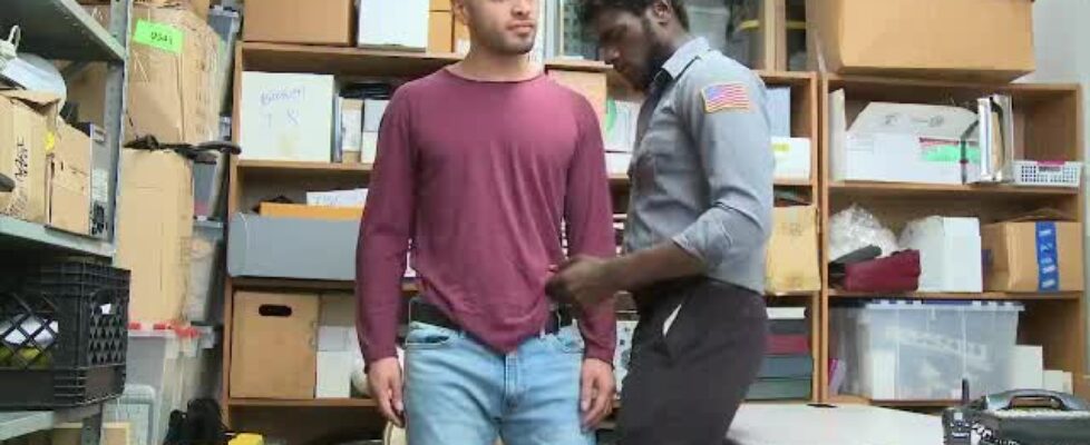 Storage guy fucked by black security guard