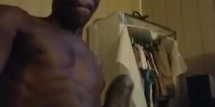 Dark chocolate uncut cock