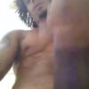 Hot jamaican dude rubbing his delicious fat uncut cock