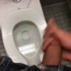 Multiple guys in the public restroom getting blown and masturbating