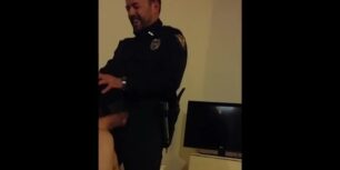 Police face fucks a young neighbor brutally