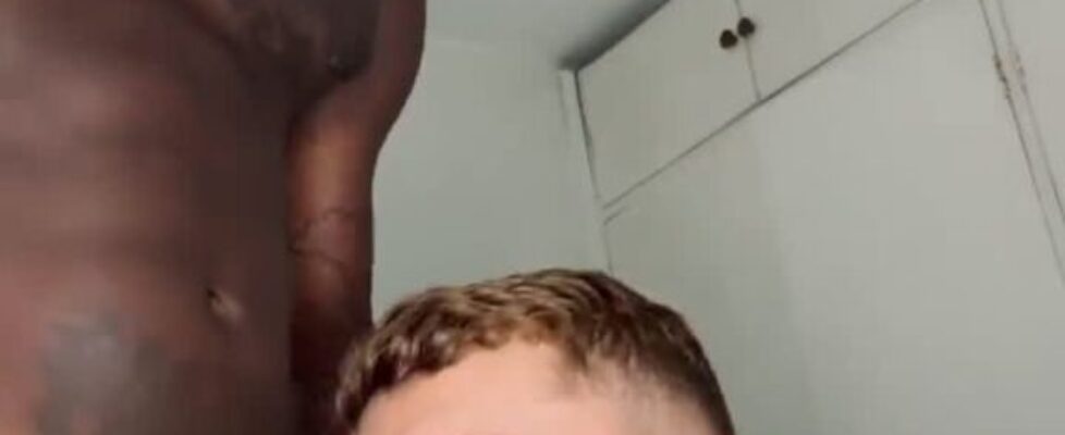 Handsome young British dude enjoys a huge African cock