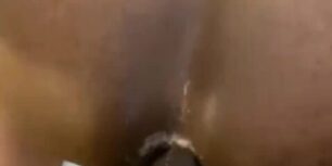 Tiny oiled up bubble butt enjoys a huge thick juicy cock