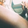 Huge cock black rubbing it in his car