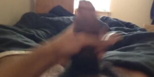Rubbing my fat piece of black meat