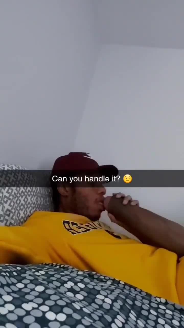 black selfsucking his huge donkey cock