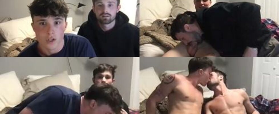 Sucking, jerking, and kissing for the camera