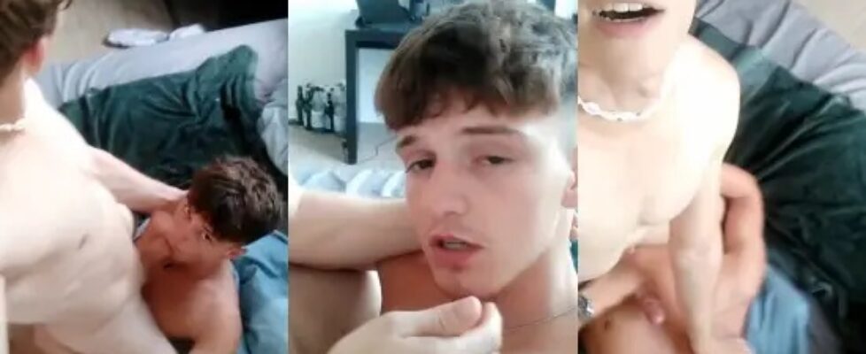 Twink gets fed cock