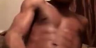 Young freaky black rubbing his delicious cock