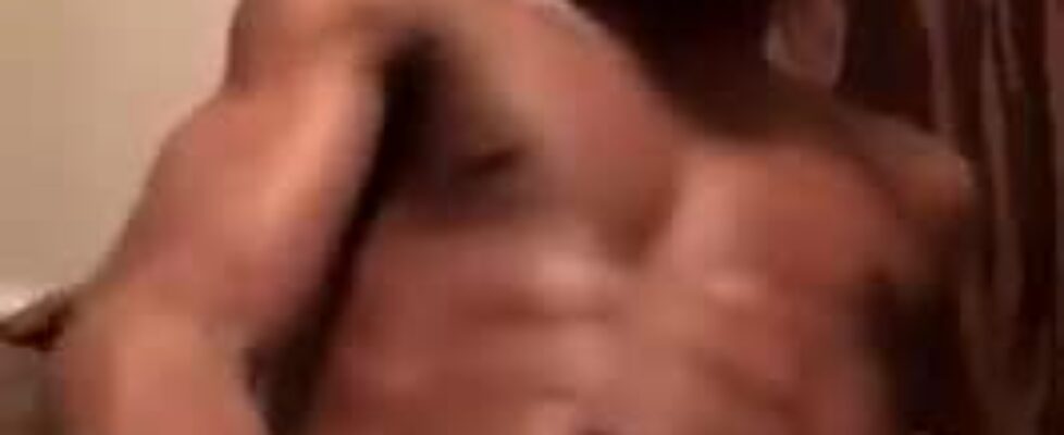 Young freaky black rubbing his delicious cock