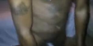 Bearded black thug getting fucked by a masked young dude