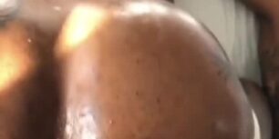 Big bearded black dude gets fucked by huge horse cock