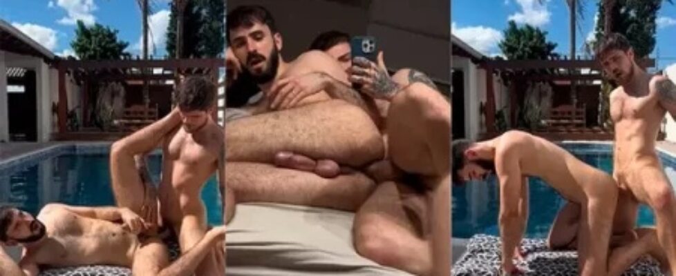 Ivan dotcom and felippe masson fuck by the pool