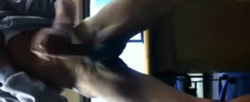 Skinny black rubbing his long mushroom head