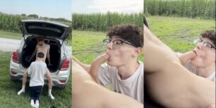 Twinkriley blowjob in the car