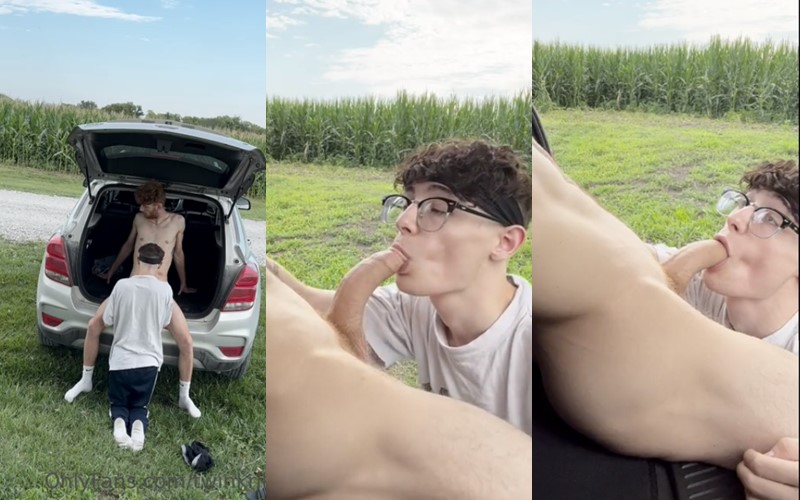 Twinkriley blowjob in the car