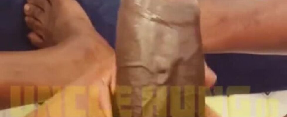 Horny black guy rubbing his tasty hairy beefy oiled cock