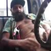 Horny trucker masturbating in front of his phone camera