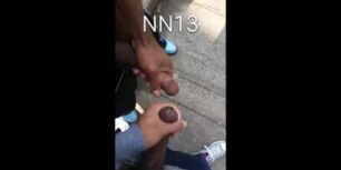My friend and I masturbating outdoors