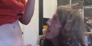 My rocker roommate sucks my dick for money