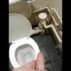 Pissing everywhere like a dog in a public toilet