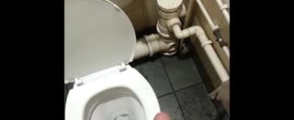 Pissing everywhere like a dog in a public toilet