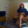 Sissy black guy doing a service to a young str8 dude