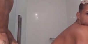 Two latin stud having fun before taking a shower