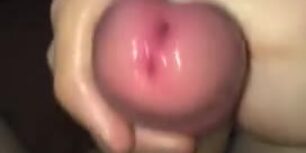Young white dude rubbing his delicious pink cock