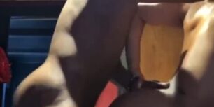 Huge black bull pounding a sissy young dude