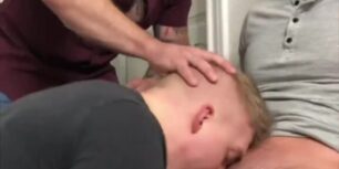 I lost the bet I had to suck cock