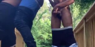 Two young guy fucking a stranger in the park
