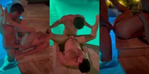Whattheefffans late night fuck in the pool
