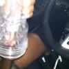 Horny dude using a fleshlight in his new truck