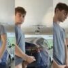 Thestepbrothers jerking while cleaning the car