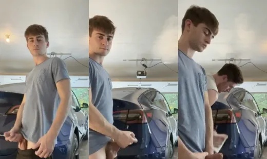 Thestepbrothers jerking while cleaning the car