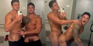 Itsjustparker and alex fuck in the shower before moving to the bed