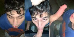 Sub gets face fucked on the side of the road