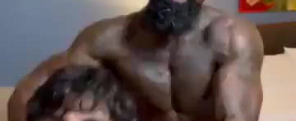 Huge black bull fucks a cute and delicate young horny latino