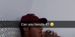 Nigga selfsucking his huge donkey cock