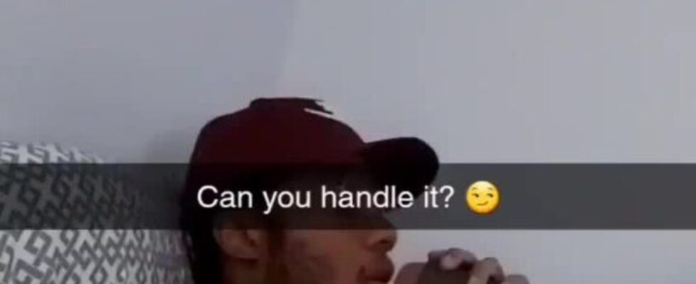 Nigga selfsucking his huge donkey cock