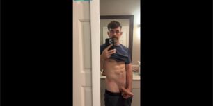 Spitting on my big cock and getting it hard john (bigboyplay)