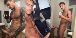 Chris diamond jerks off in the bathroom