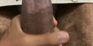 ARAB rubbing his huge beefy cock