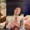 Max barz jerks his fat cock in the car