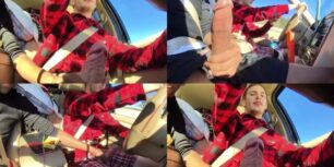 Jerking off my bro on a roadtrip