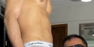 Very handsome guy with a huge cock fucks his friend boyfriend