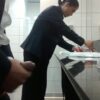 A quickie in the public bathroom